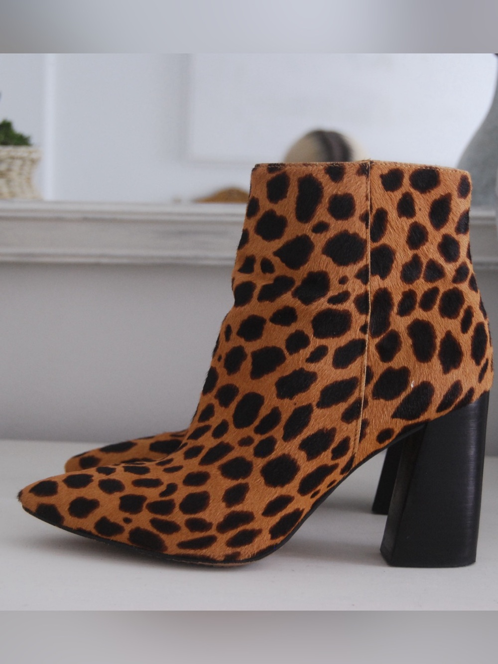Vince Camuto Leopard-Print Ankle Boots - Brown & Black